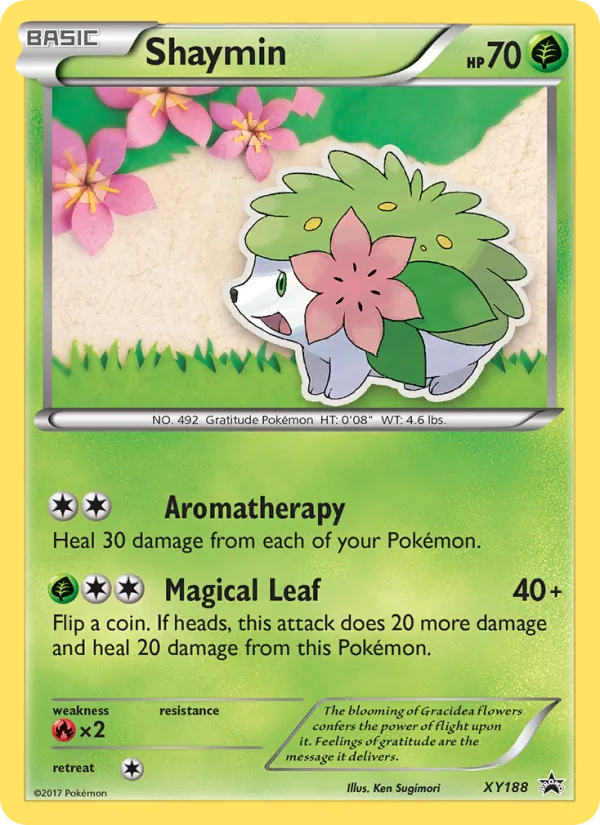 Shaymin #XY188, XY Black Star Holo, TCGdex reference