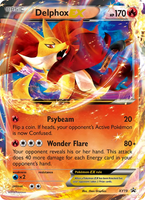 Delphox EX #XY19, XY Black Star Holo, TCGdex reference