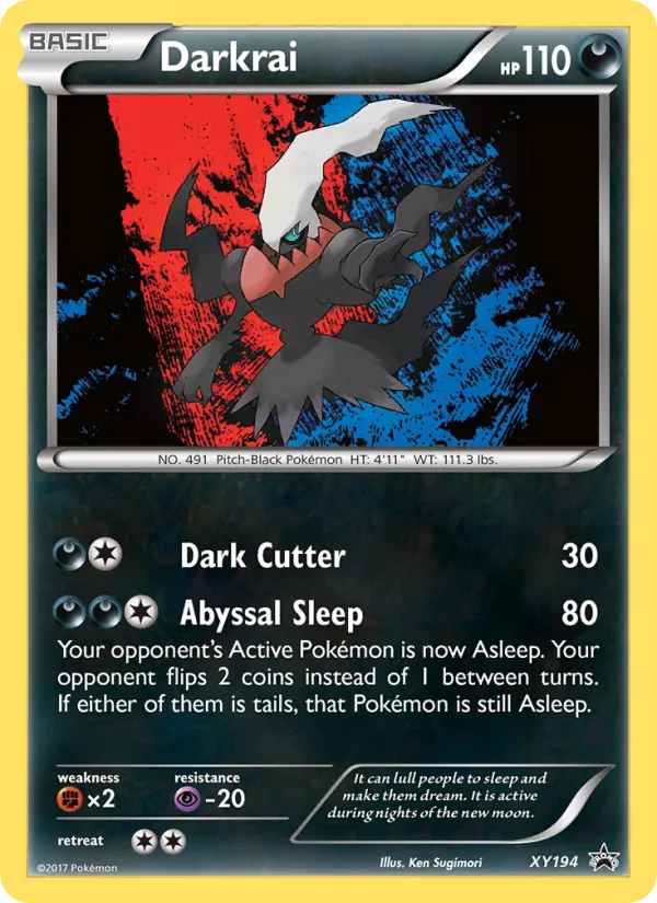 Darkrai #XY194, XY Black Star Holo, TCGdex reference