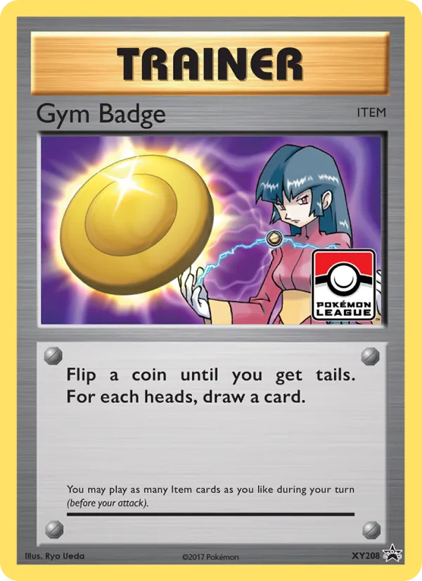 Gym Badge #XY208, XY Black Star Holo, TCGdex reference