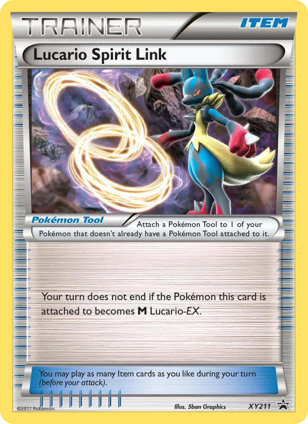 Lucario Spirit Link #XY211, XY Black Star Holo, TCGdex reference
