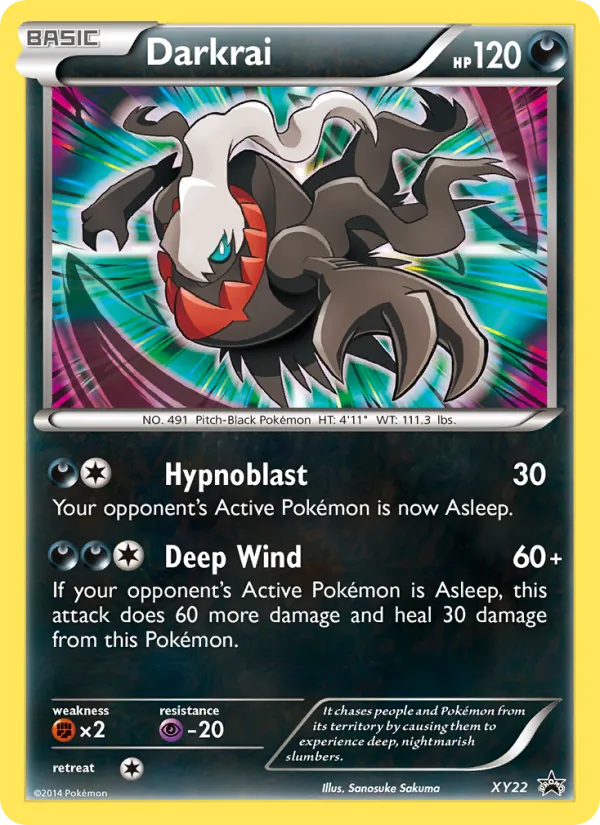 Darkrai #XY22, XY Black Star Holo, TCGdex reference