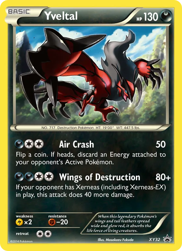 Yveltal #XY32, XY Black Star Holo, TCGdex reference