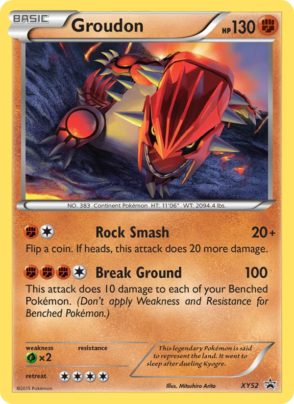 Groudon #XY52, XY Black Star Holo, TCGdex reference