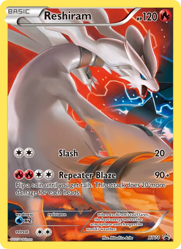 Reshiram #XY74, XY Black Star Holo, TCGdex reference
