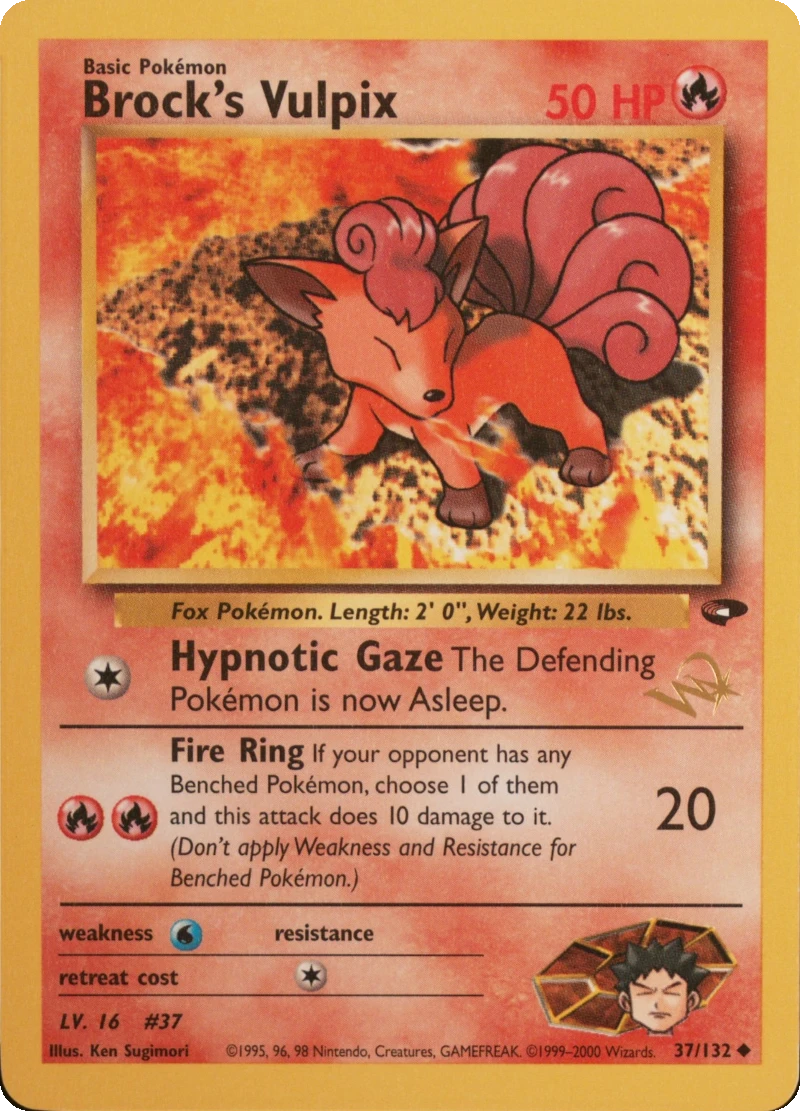 Brock's Vulpix Gold W stamp PSA reference placeholder