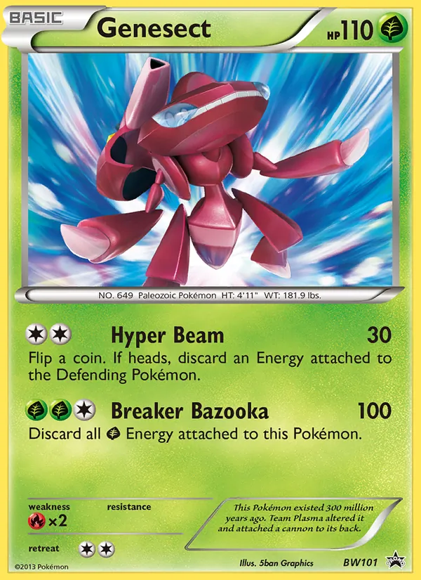 Genesect #BW101, BW Black Star Holo, TCGdex reference