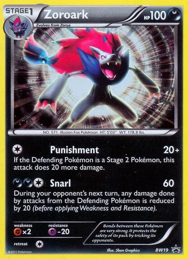 Zoroark #BW19, BW Black Star Holo, TCGdex reference