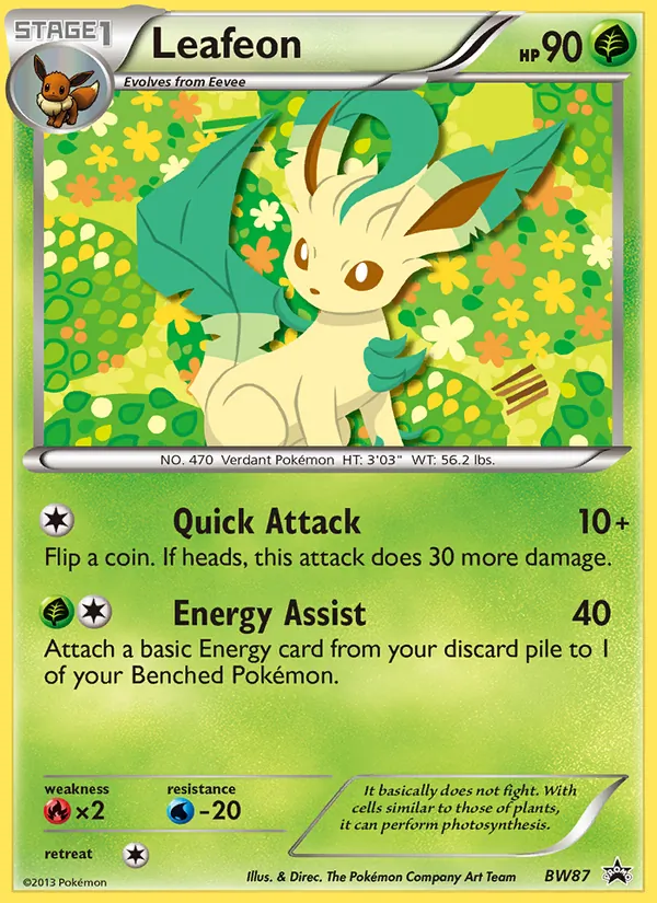 Leafeon #BW87, BW Black Star Holo, TCGdex reference