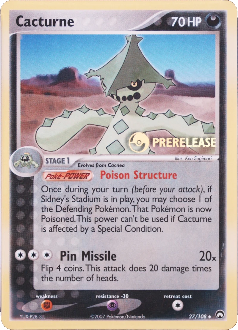 Cacturne Prerelease 27/108, PSA cert 171227260 reference placeholder