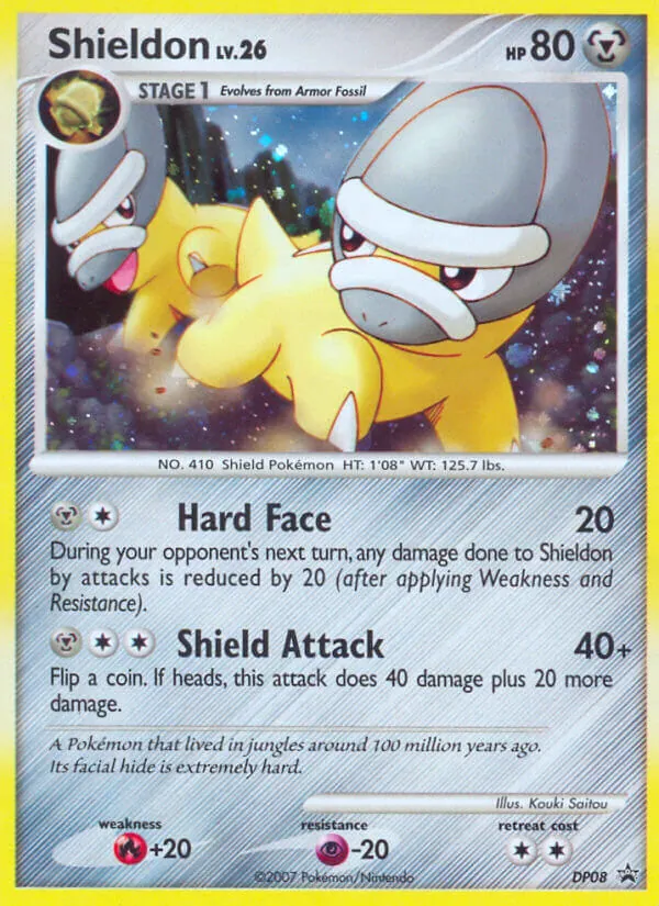 Shieldon #DP08, DP Black Star Cosmos Holo, TCGdex reference