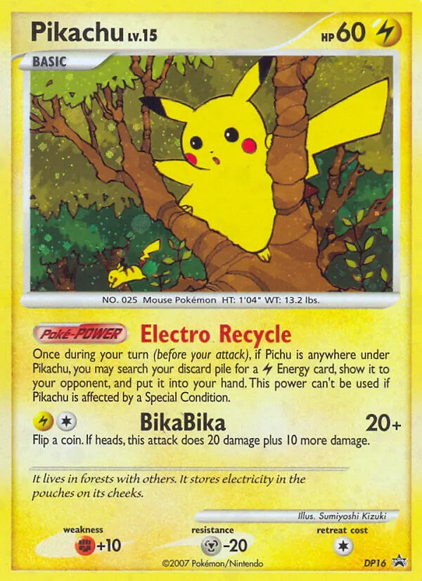 Pikachu #DP16, DP Black Star Cosmos Holo, TCGdex reference