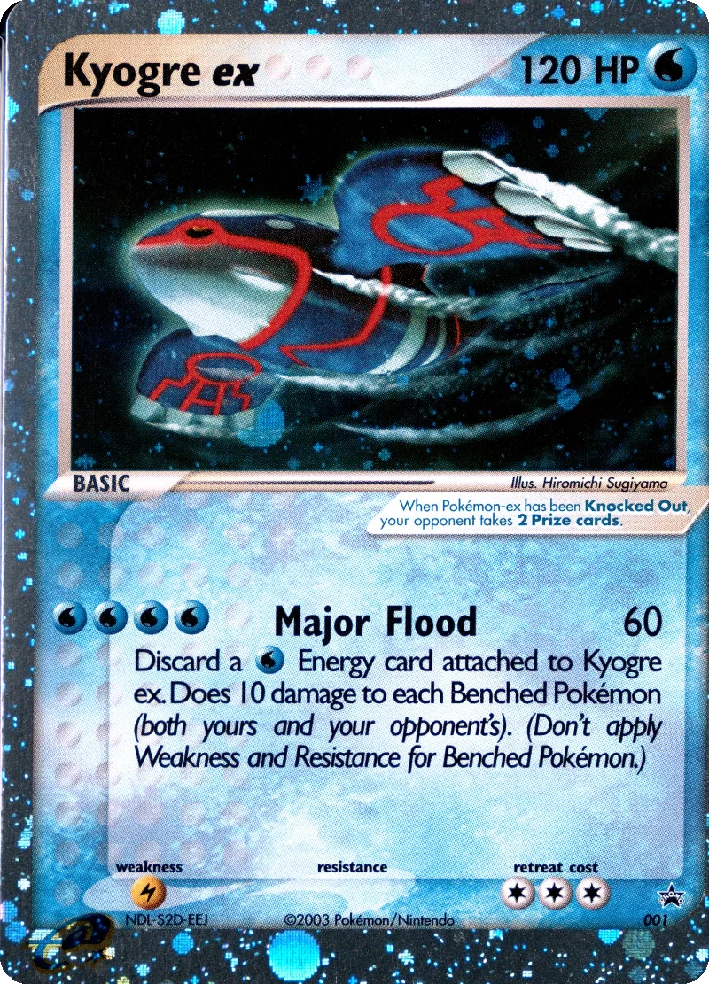 Kyogre ex #001, Nintendo Black Star Cosmos Holo, PSA cert 129020791 reference placeholder