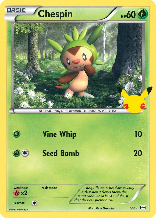Chespin #06, English McDonald's Collection 2021 promo, reference image