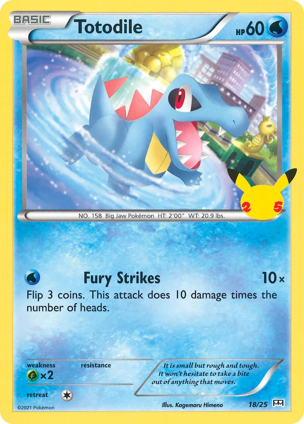 Totodile #18, English McDonald's Collection 2021 promo, reference image