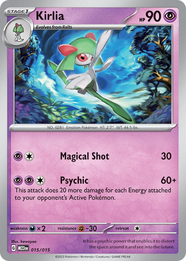 Kirlia #15, English McDonald's Collection 2023 promo, reference image