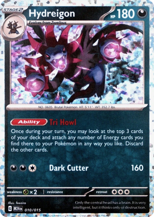 Hydreigon #10, English McDonald's Collection 2025 promo, reference image