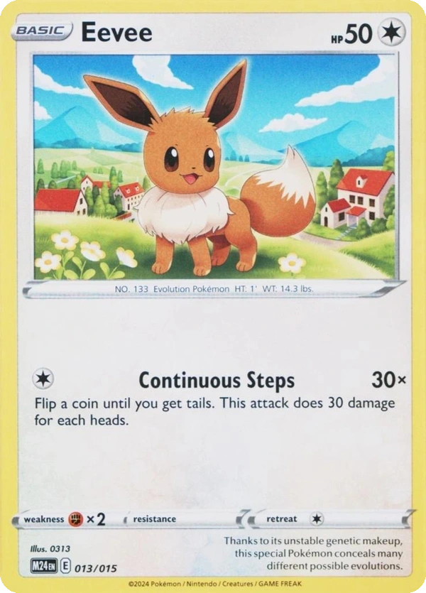 Eevee #13, English McDonald's Collection 2025 promo, reference image