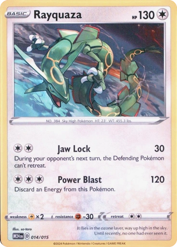 Rayquaza #14, English McDonald's Collection 2025 promo, reference image