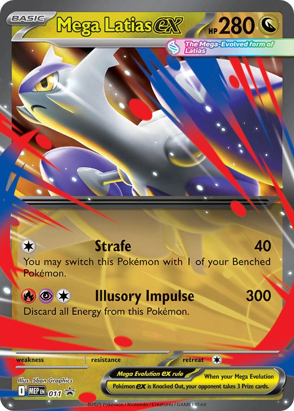 Mega Latias ex #011, English MEP Black Star Promos promo, reference image