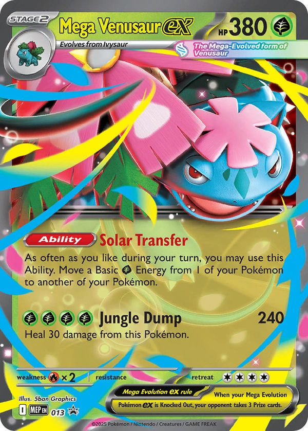 Mega Venusaur ex #013, English MEP Black Star Promos promo, reference image