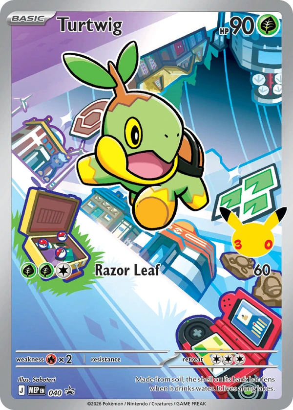 Turtwig #040, English MEP Black Star Promos promo, reference image