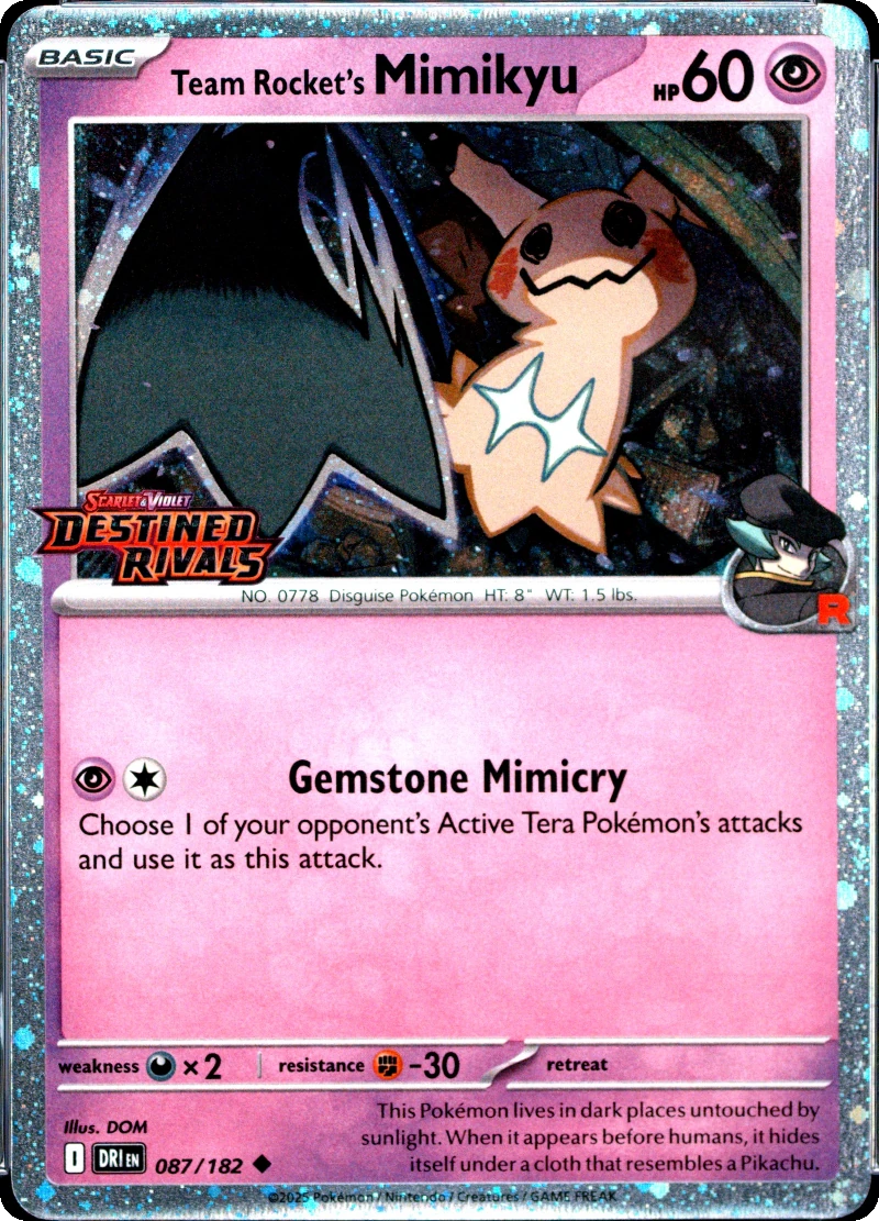 Team Rocket's Mimikyu Prerelease PSA cert 156225672 reference placeholder