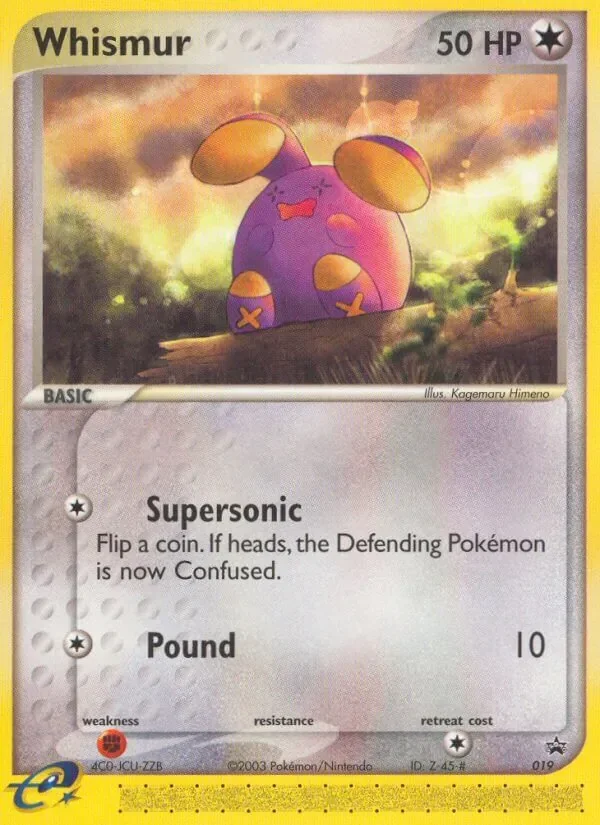 Whismur #019, Nintendo Black Star Non Holofoil, TCGdex reference