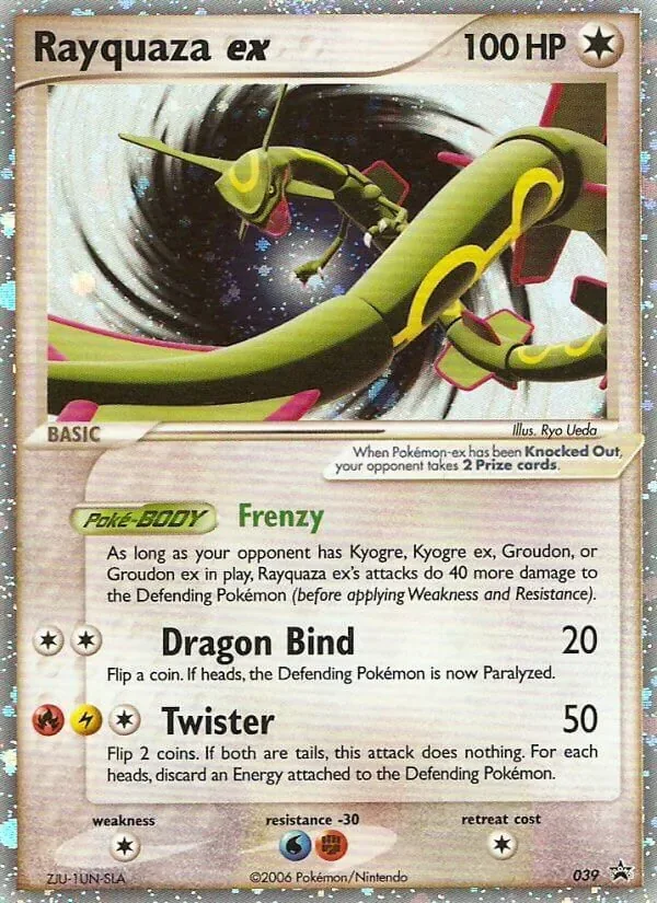 Rayquaza ex #039, Nintendo Black Star Standard print, TCGdex reference