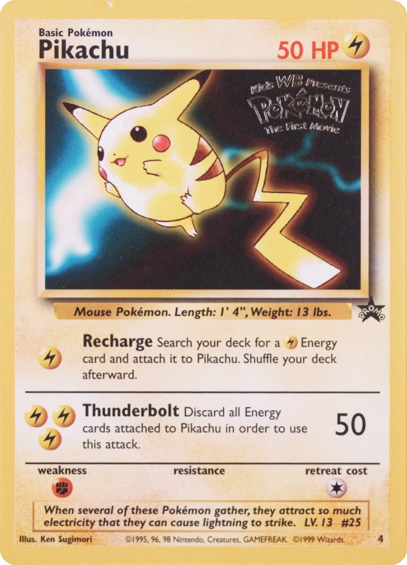 Pikachu 4 standard WB movie stamp PSA reference placeholder