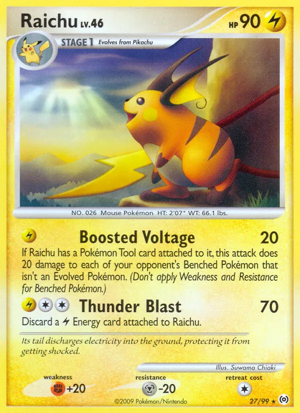 Raichu 27/99, base reference; stamps unverified