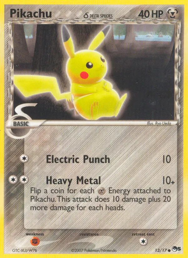 Pikachu δ #13, POP Series 5 Non Holo, TCGdex reference