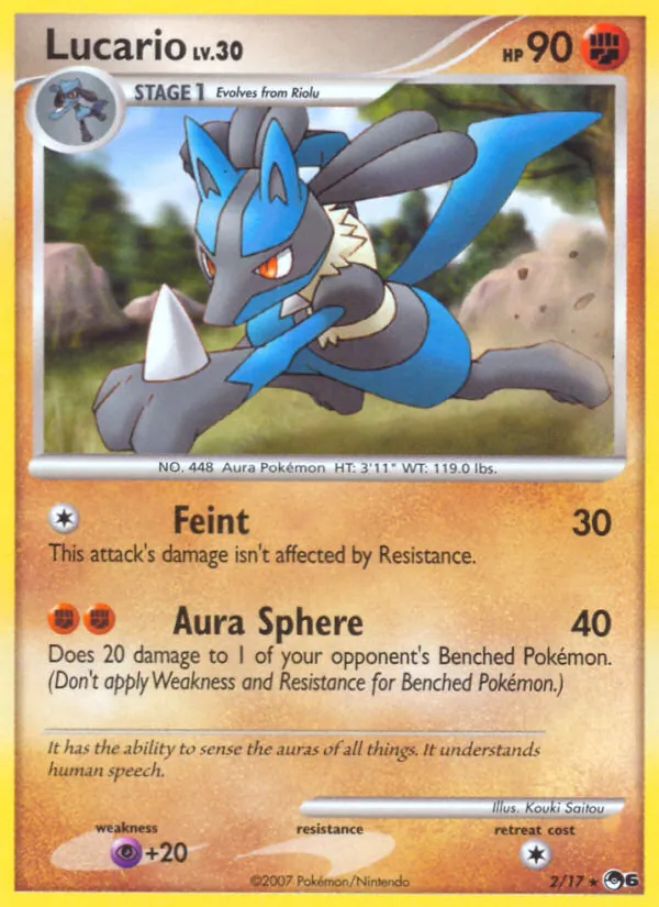 Lucario #2, POP Series 6 Non Holo, TCGdex reference