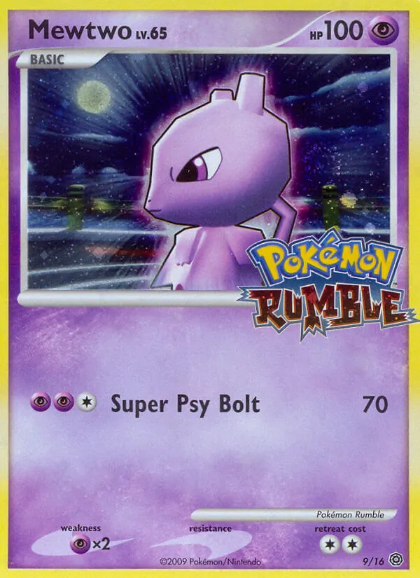Mewtwo #9, Pokémon Rumble Standard print, TCGdex reference