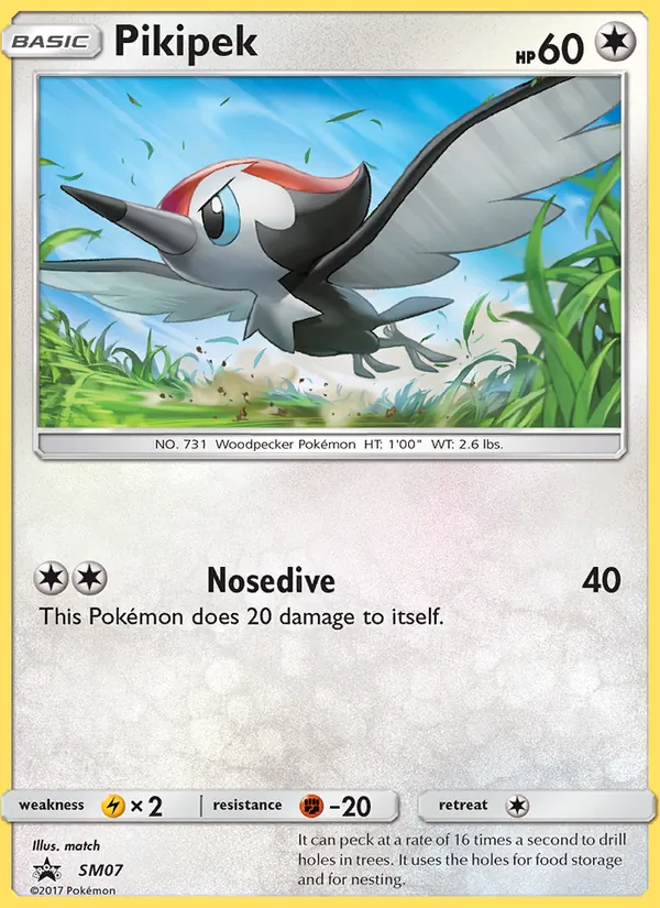 Pikipek #SM07, SM Black Star Holo, TCGdex reference