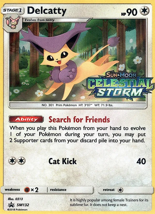 Delcatty SM132, base-card reference scan, not a verified staff scan