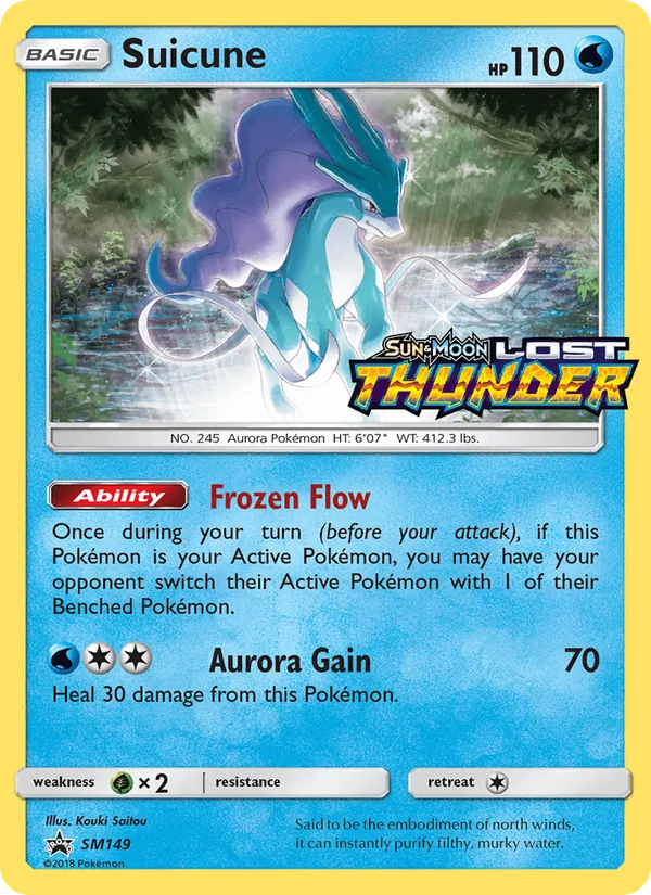 Suicune SM149, prerelease base reference scan