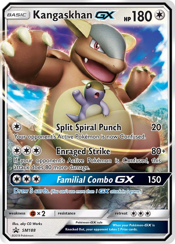 Kangaskhan GX #SM188, English SM Black Star Promos promo, reference image