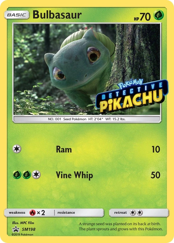 Bulbasaur #SM198, English SM Black Star Promos promo, reference image