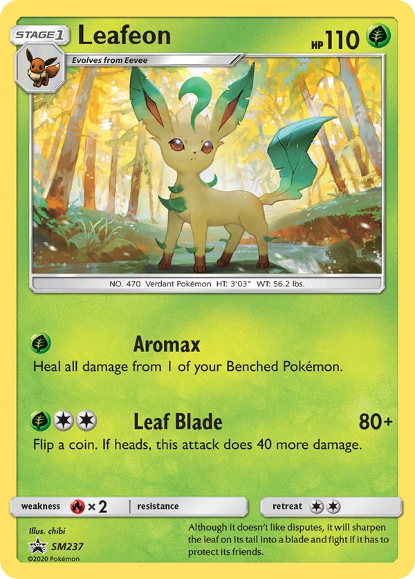 Leafeon #SM237, English SM Black Star Promos promo, reference image