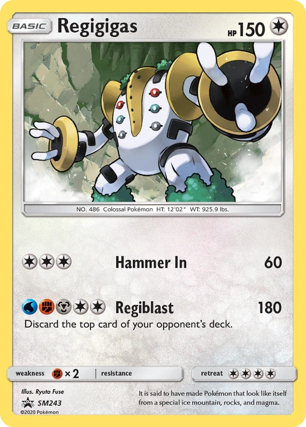 Regigigas #SM243, English SM Black Star Promos promo, reference image