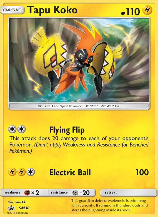 Tapu Koko #SM30, SM Black Star Holo, TCGdex reference