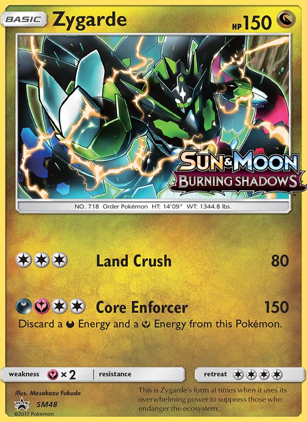 Zygarde SM48, prerelease base reference scan