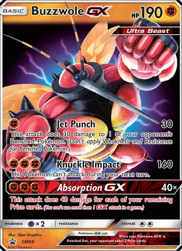 Buzzwole GX #SM69, SM Black Star Promos English Holo, TCGdex reference