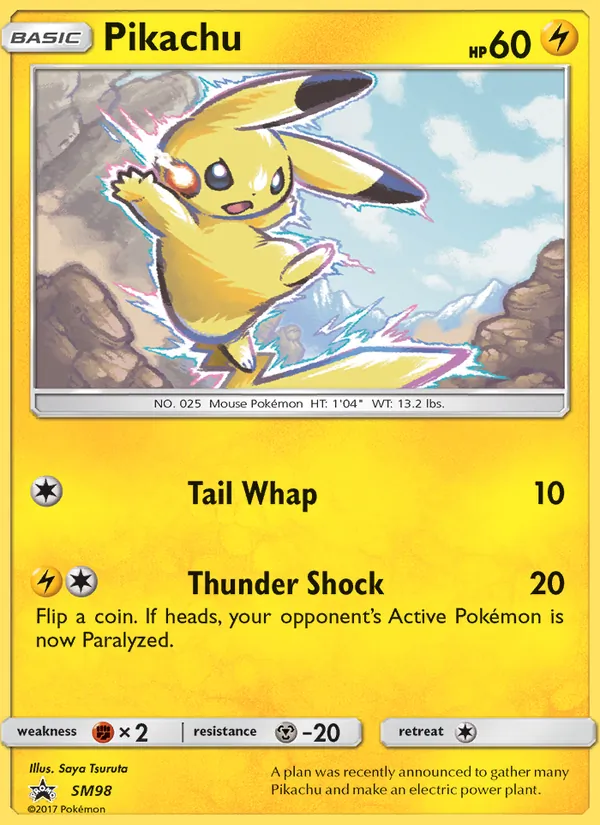 Pikachu #SM98, SM Black Star Holo, TCGdex reference