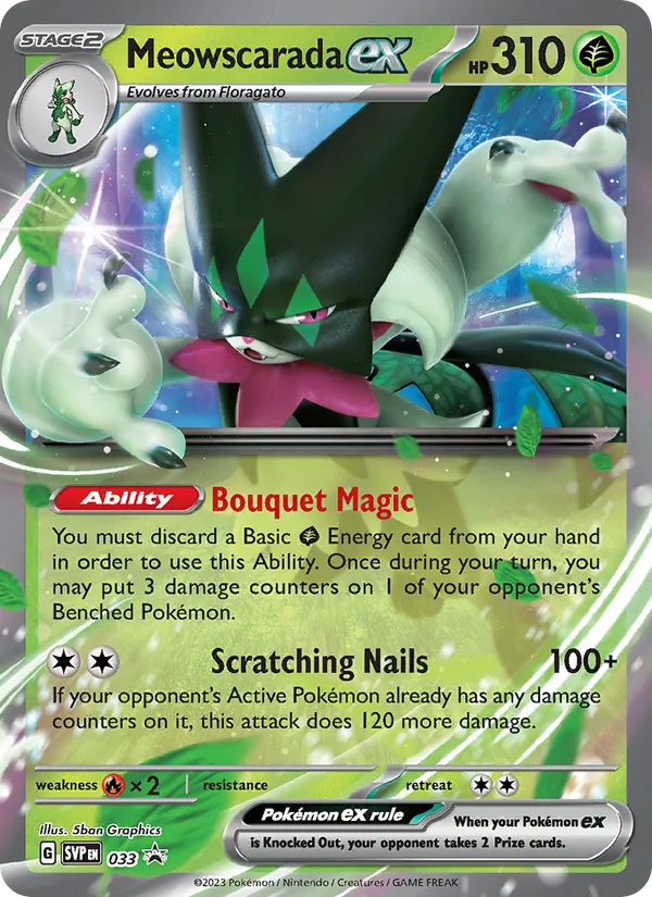 Meowscarada ex #033, SWSH Black Star Holo, TCGdex reference