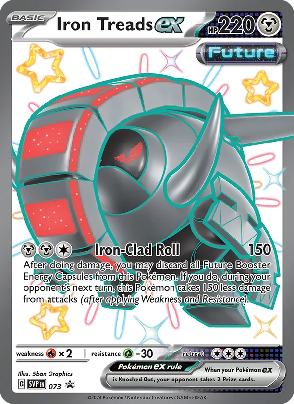Iron Treads ex #073, SWSH Black Star Holo, TCGdex reference