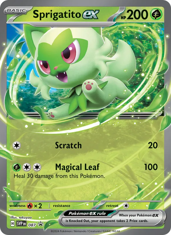 Sprigatito ex #087, SWSH Black Star Holo, TCGdex reference