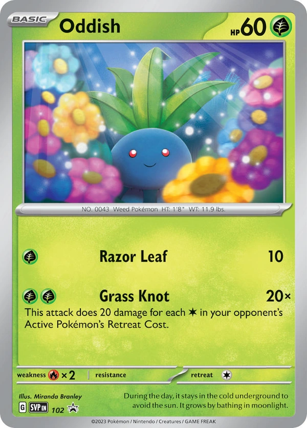 Oddish #102, English SVP Black Star Promos promo, reference image