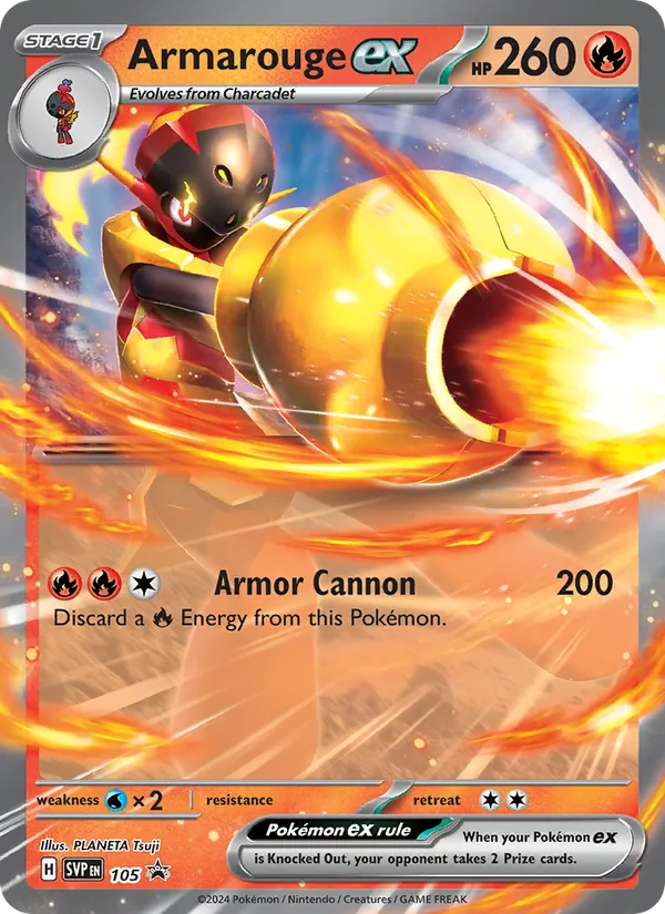Armarouge ex #105, SWSH Black Star Holo, TCGdex reference